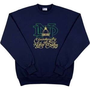 Vintage 90s Champion Notre Dame Sweatshirt Mens Medium Embroidered Made In USA
